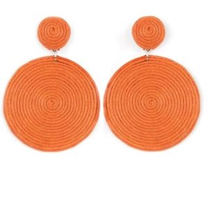 Circulate The Room - Orange Earrings